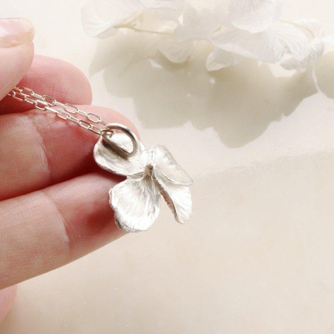 銀紫陽花ネックレス | 4枚目