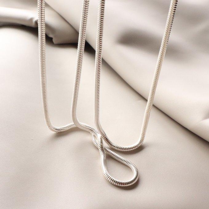 ペアにもなるボリュームスネークネックレス | 5枚目