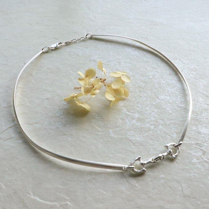 ハミ（ビット）シルバーチョーカーネックレス | 2枚目