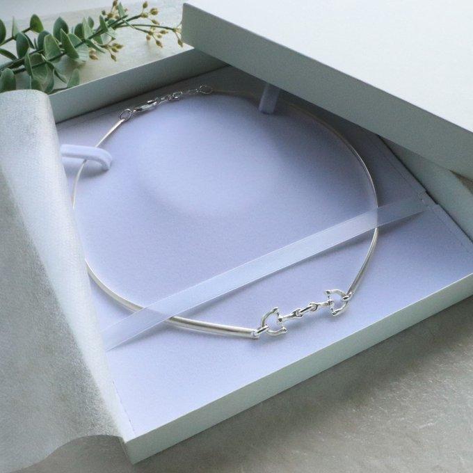 ハミ（ビット）シルバーチョーカーネックレス | 4枚目