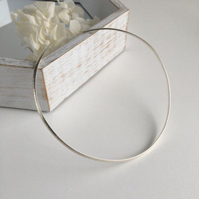 なめらかな凹凸シルバーチョーカー | 2枚目