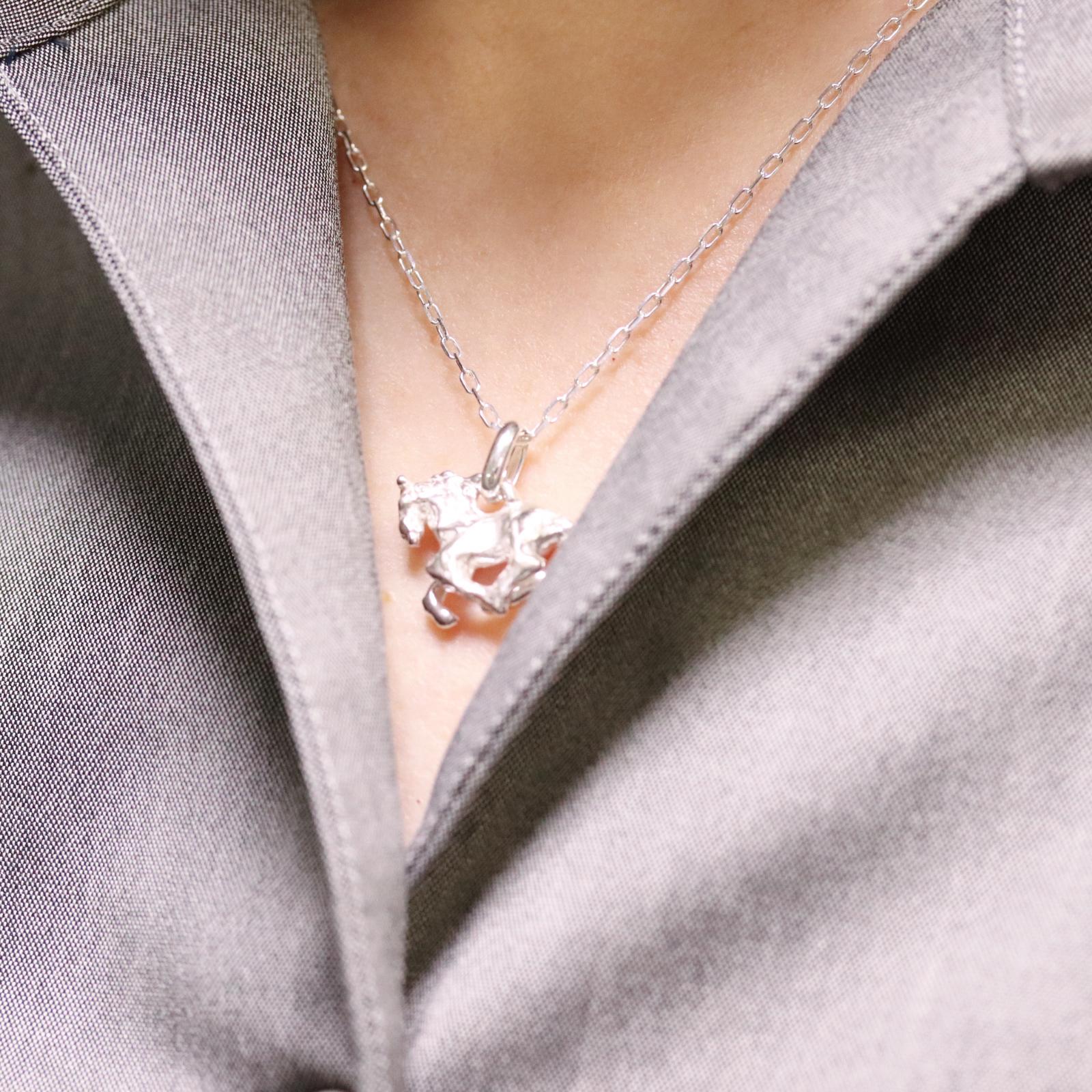 シルバーホースネックレス | 3枚目