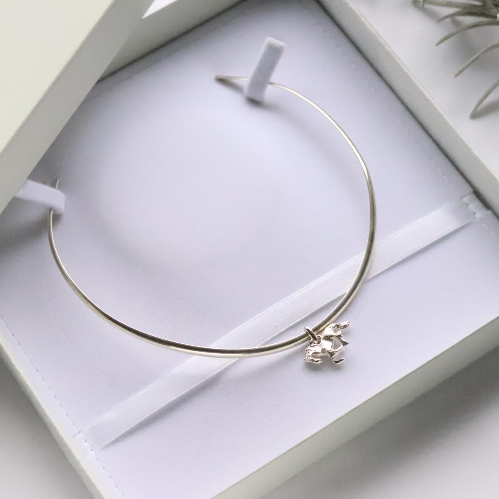 馬チャーム付きシルバーチョーカーネックレス | 3枚目